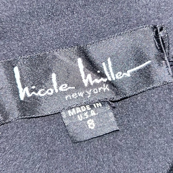 Nicole Miller New York Mini Dress Piped Woven Detail Sleeveless V-Neck Vintage - Picture 5 of 8